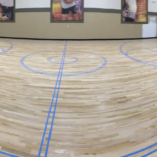 Basketball court line painting game lines Chicago commercial gym FLOORecki