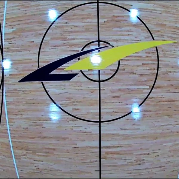 Commercial basketball court water damage hardwood replacement Chicago best view