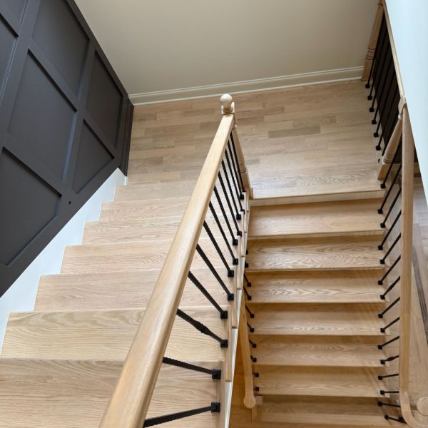 Stair Installation refinishing chicago floorecki flooring spindles