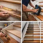 Stair contractor, refinishing, replacing, banister, spindles handrails, stair parts chicago floorecki